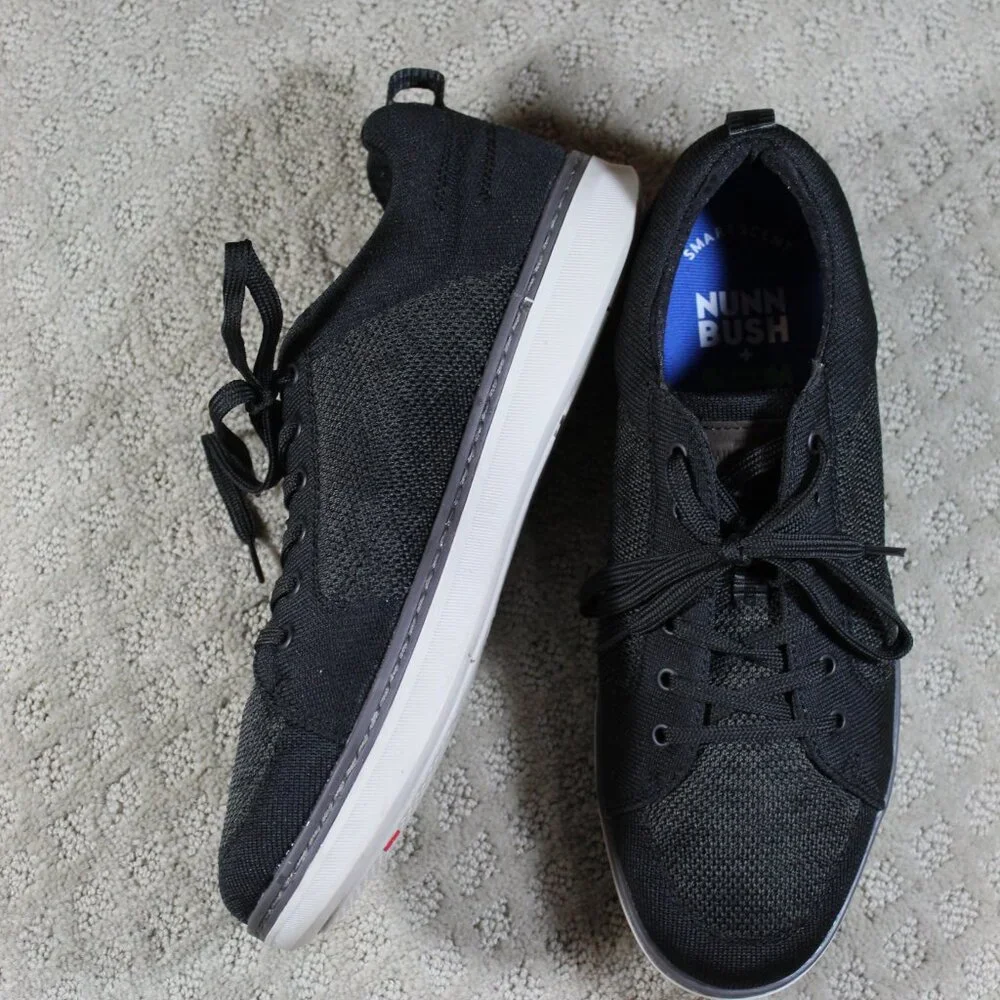 Nunn Bush Men's 10W Black Aspire Knit Mesh Oxford Sneaker Loafers 85069-009